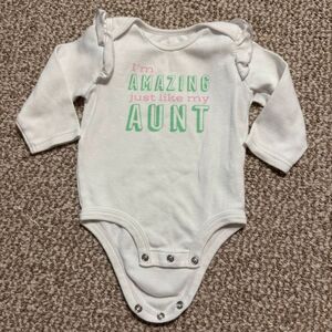 Falls Creek Baby Girl Bodysuit Amazing Like My Aunt White 6-9 Months
